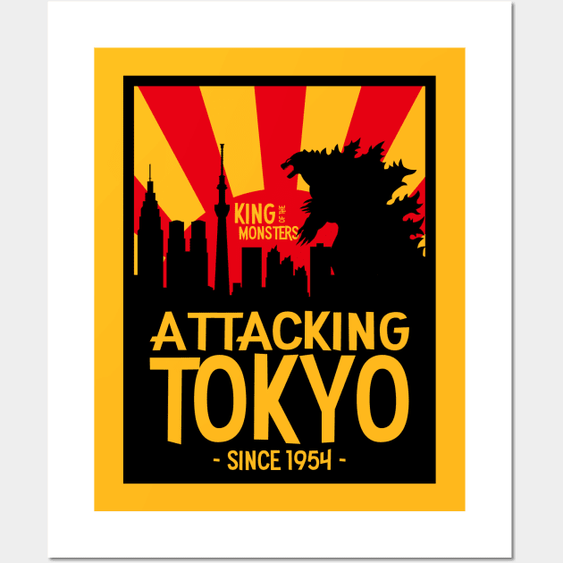 Attacking Tokyo since 1954 Wall Art by AngoldArts